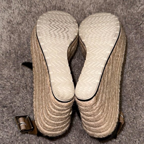 Sun Stone Sammi Two-Piece Wedge Sandals Black 6M - Picture 4 of 5